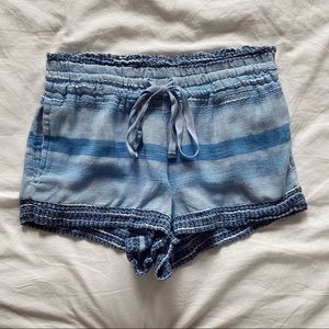 blue shorts